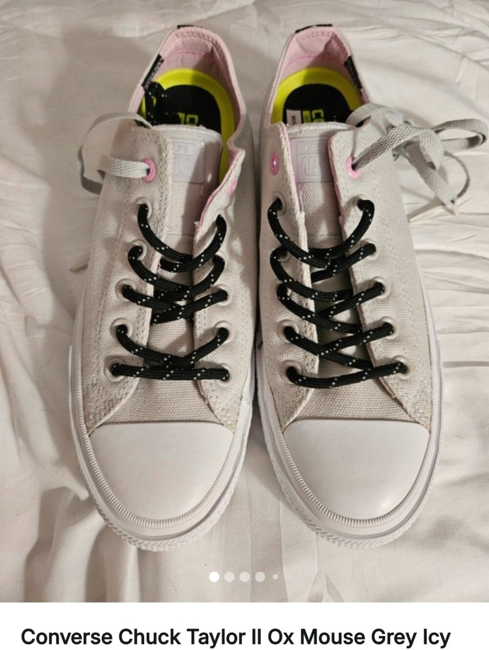 Converse Chuck Taylor II Shield Ox 154015C M8 W10 NWOB 2 Lace Sets NEVER WORN